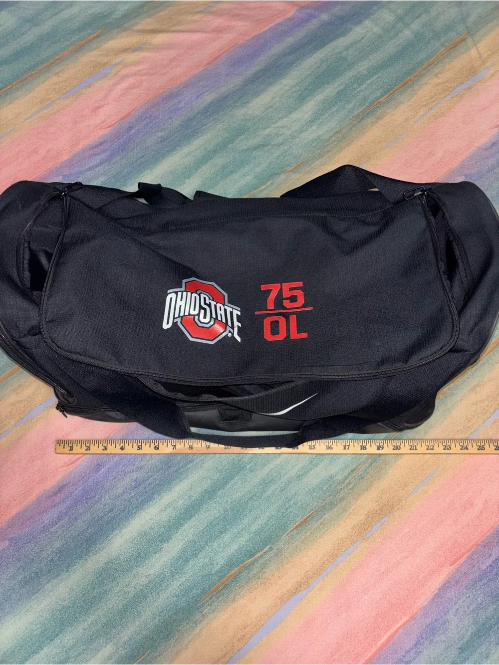 Nike Brasilia 9.0 Duffel Bag LG 95L Travel Gym #75 OL Ohio state buckeyes